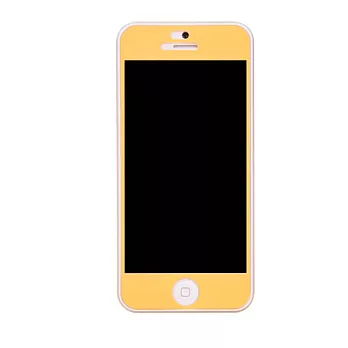 Phoneadd iPhone 5 全螢幕 粉彩造型亮面抗指紋 保護貼鵝黃
