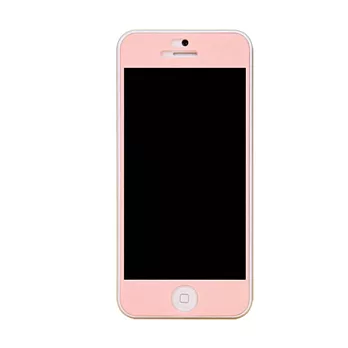 Phoneadd iPhone 5 全螢幕 粉彩造型亮面抗指紋 保護貼粉紅