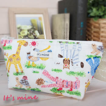 It’s mine 寬底筆袋包系列- ZOO MALL -米