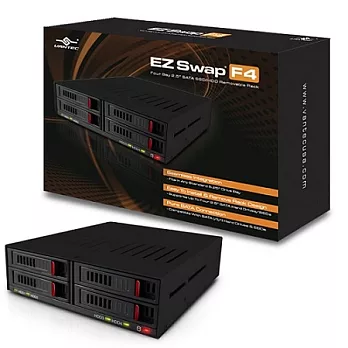 Vantec 四槽 2.5＂ SATA SSD/HDD 硬碟抽取盒－MRK-425ST-BK