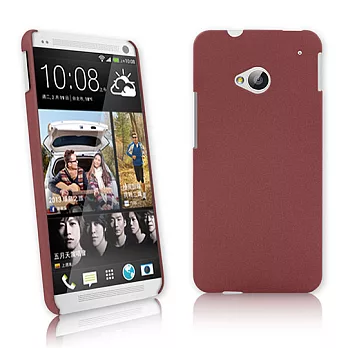 NEW HTC One (M7) 專用 P02 磨砂背板保護殼紅褐色