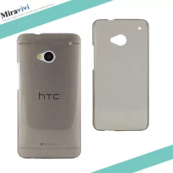 Miravivi New HTC One 時尚透明薄型保護殼透灰
