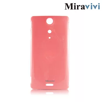 Miravivi Sony Xperia TX /LT29i 馬卡龍色系時尚保護彩殼蜜桃粉