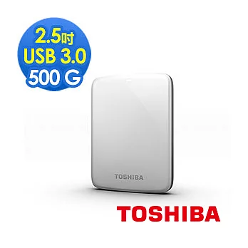 TOSHIBA Canvio Connect 500GB USB3.0 2.5吋行動硬碟白色