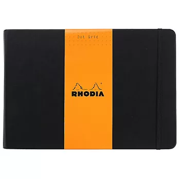 Rhodia 經典黑高階筆記本(14x11cm)(點陣圓點/象牙色)