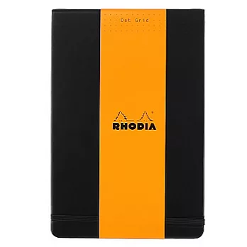 Rhodia 經典黑高階筆記本(9x14cm)(點陣圓點/象牙色)