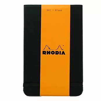 Rhodia 經典黑高階筆記本(14x21cm)(空白/象牙色)