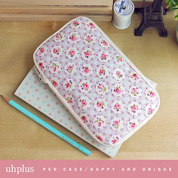 uhplus 夾心餅乾收納包(筆袋)- 英式鄉村圓舞曲．紫色樂章