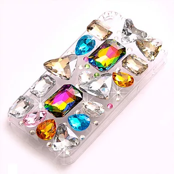 [Bling Q] iPhone 4/4S寶石閃耀水鑽保護殼(透明)
