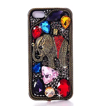 [Bling Q] iPhone 5異國神象方鑽銅氣保護殼