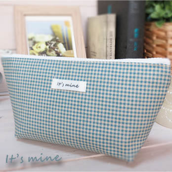 It’s mine 寬底筆袋包系列-綠格格