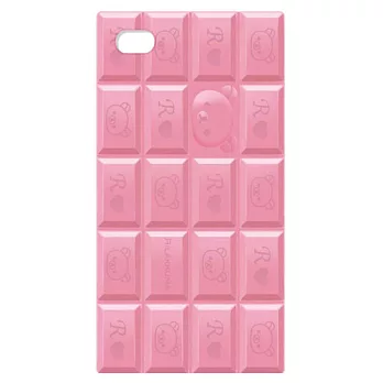 San-X 懶熊 iPhone 4(4S)橡膠保護殼。磚塊巧克力 (粉紅)