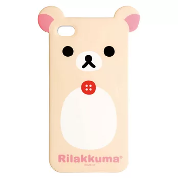 San-X 懶熊 iPhone 4(4S)橡膠保護殼。懶妹耳朵