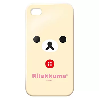 San-X 懶熊 iPhone 4(4S)橡膠保護殼。懶妹臉型
