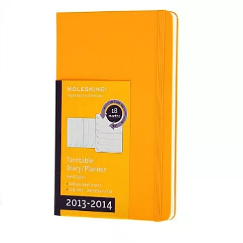 Moleskine 2013-2014_18個月直/橫寫兩用週誌(硬殼大型)(橙黃色封面)