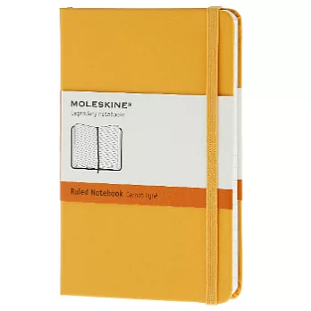 Moleskine 橫間筆記本(硬殼口袋型)(橙黃色封面)