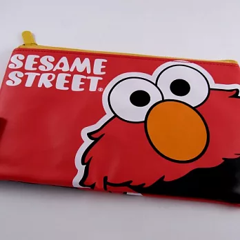 芝麻街大扁型筆袋-紅