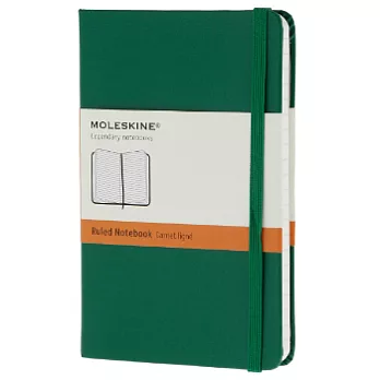 Moleskine 橫間筆記本(硬殼口袋型)(綠色封面)