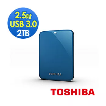 TOSHIBA Canvio Connect 2TB USB3.0 2.5吋行動硬碟藍色