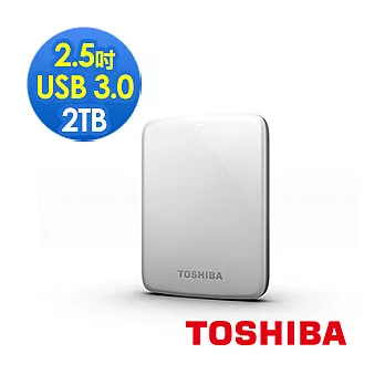 TOSHIBA Canvio Connect 2TB USB3.0 2.5吋行動硬碟白色