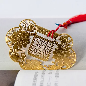 【GorgeousD佳物仕】富貴花開書籤金