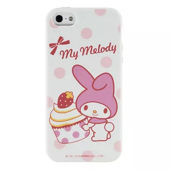 Sanrio 三麗鷗 Melody 美樂蒂 iPhone 5 甜美下午茶系列軟式保護套-杯子蛋糕(贈保護貼)單一規格