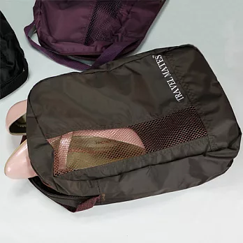 《旅行玩家》 分類收納鞋袋咖啡色