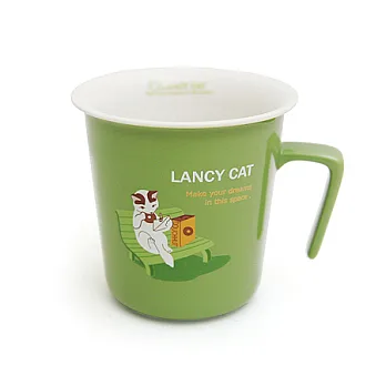 Lancy貓慵懶生活馬克杯-草綠