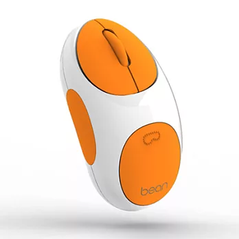 Visenta Bean 迷你豆無線滑鼠白橘色