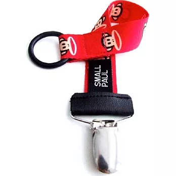 【瑞典ELODIE DETAILS】美國Paul Frank大嘴猴時尚安撫奶嘴鍊夾Julius Red