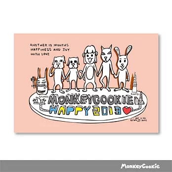 「MonkeyCookie」彩卡明信片- Happy 2013