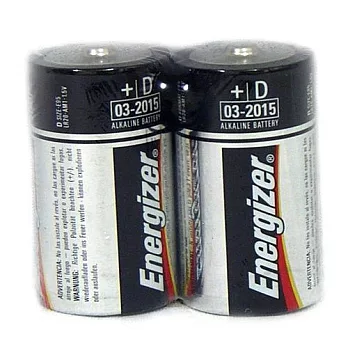 Energizer勁量鹼性電池1號電池D電池(收縮2入)