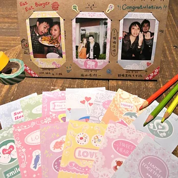 拍立得邊框貼紙組-Love