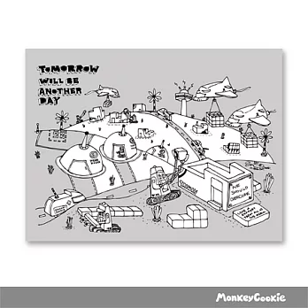 「MonkeyCookie」明信片黑白系列- 明天會更好