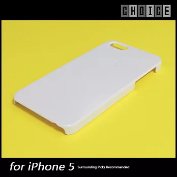 iPhone 5側邊全切口背面保護殼（純白）