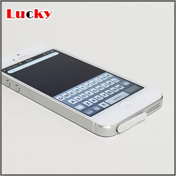 iPhone 5專用一體成形連體式《耳機孔塞+傳輸底塞》（白色）