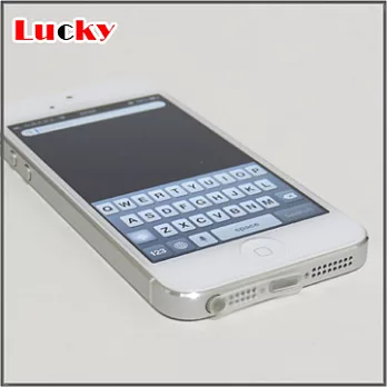iPhone 5專用一體成形連體式《耳機孔塞+傳輸底塞》（透明）