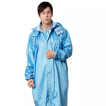 BrightDay風雨衣連身式 - 亮采前開4色款2XL水藍