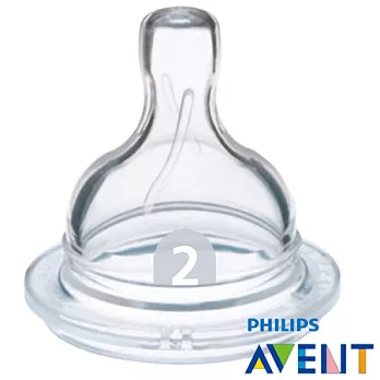 PHILIPS【AVENT新安怡】慢流量奶嘴-2入(2個圓孔)