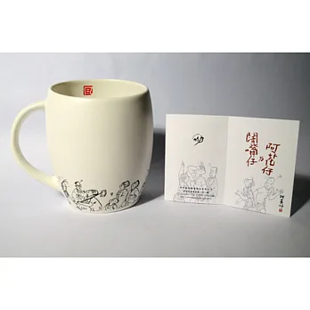 楊英風漫畫創作瓷杯─霧白