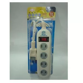 威電 1開4插延長線15尺(E03A-15)