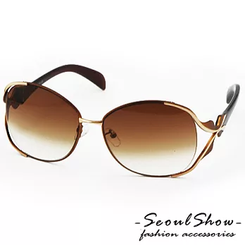 【Seoul Show】展翅蝶飛漸層色調太陽眼鏡(3554 焦糖)
