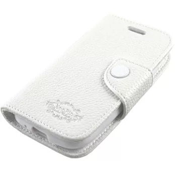 KooPin Samsung Galaxy S Duos (S7562) 雙料縫線 側掀(立架式)皮套科技白