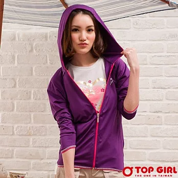 【TOP GIRL】簡單生活韻律薄外套-女(濃情紫)L濃情紫