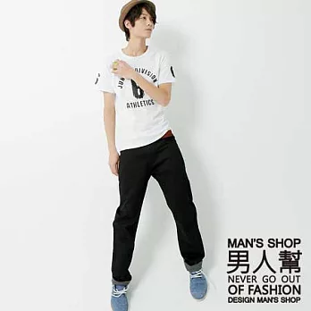 【男人幫 Man’s Shop】K0368＊【百搭自然系韓版雜誌可反摺休閒長褲】34黑色