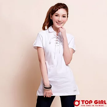 【TOP GIRL】輕舞春天PK彈性POLO衫-女(經典白)S經典白