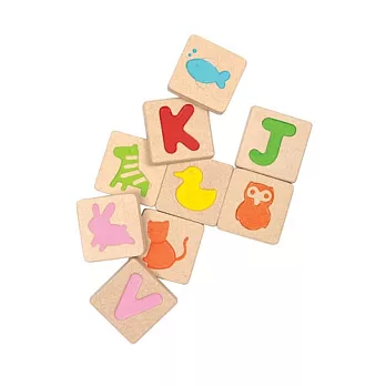 《PLAN TOYS》學齡前積木- PLANWOOD字母A-Z