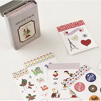 Ancien鐵盒貼紙組V2-浪漫旅程