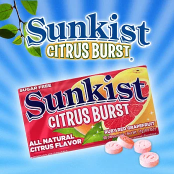 Sunkist 風味水果糖-晶鑽紅柚