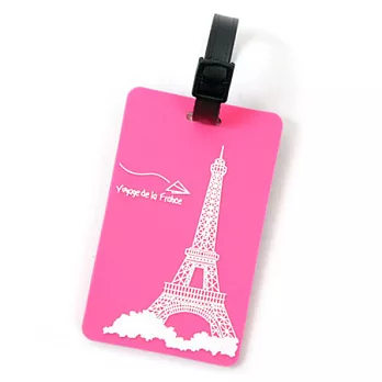 MY-mono 巴黎之旅系列行李吊牌。粉桃